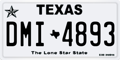 TX license plate DMI4893