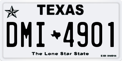 TX license plate DMI4901