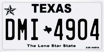 TX license plate DMI4904