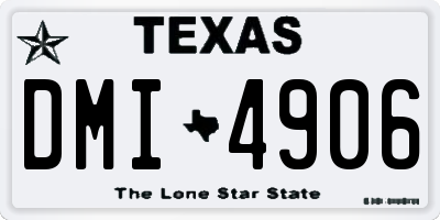 TX license plate DMI4906
