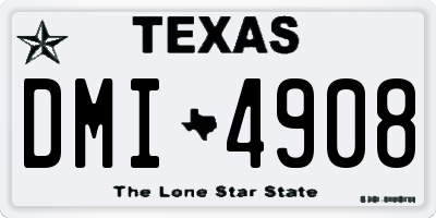 TX license plate DMI4908