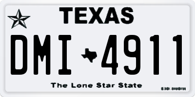 TX license plate DMI4911