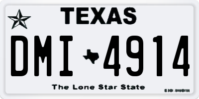 TX license plate DMI4914