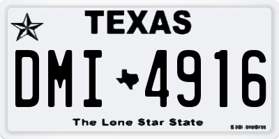 TX license plate DMI4916