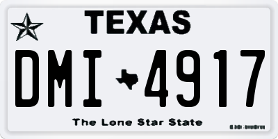 TX license plate DMI4917