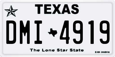 TX license plate DMI4919