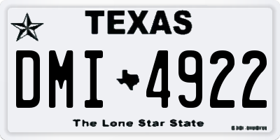 TX license plate DMI4922