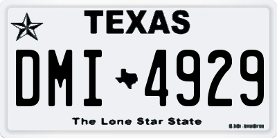 TX license plate DMI4929