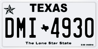 TX license plate DMI4930