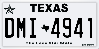 TX license plate DMI4941