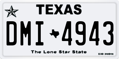 TX license plate DMI4943