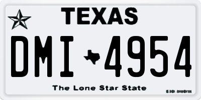 TX license plate DMI4954