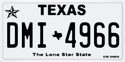 TX license plate DMI4966
