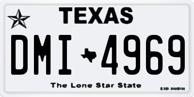 TX license plate DMI4969