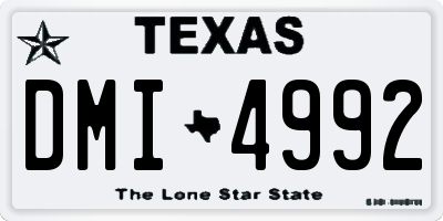 TX license plate DMI4992