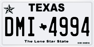 TX license plate DMI4994