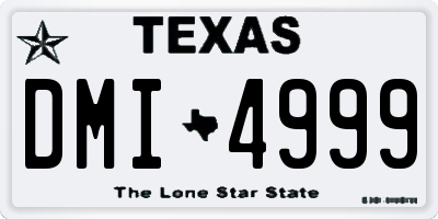 TX license plate DMI4999