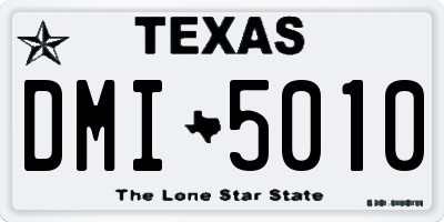 TX license plate DMI5010