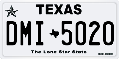 TX license plate DMI5020