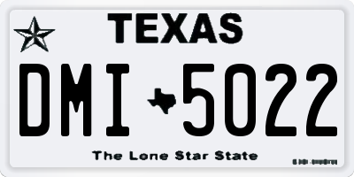 TX license plate DMI5022