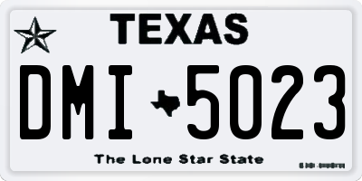 TX license plate DMI5023
