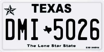 TX license plate DMI5026