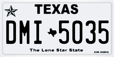 TX license plate DMI5035