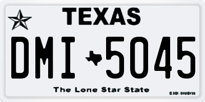 TX license plate DMI5045