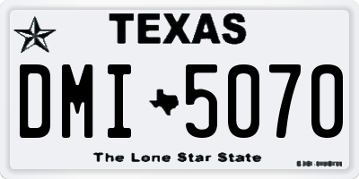 TX license plate DMI5070