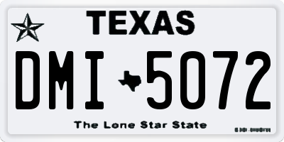 TX license plate DMI5072