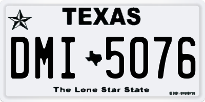 TX license plate DMI5076