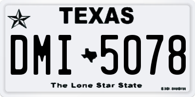 TX license plate DMI5078