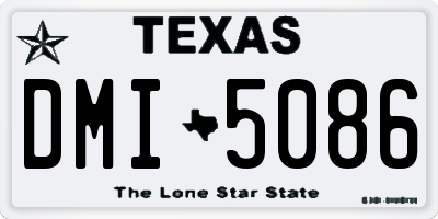 TX license plate DMI5086