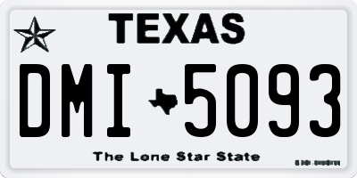 TX license plate DMI5093