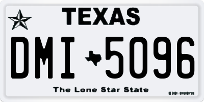 TX license plate DMI5096