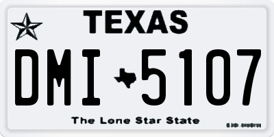 TX license plate DMI5107