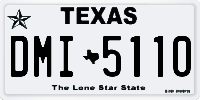 TX license plate DMI5110