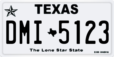 TX license plate DMI5123