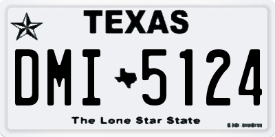 TX license plate DMI5124