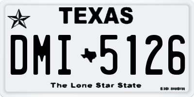 TX license plate DMI5126