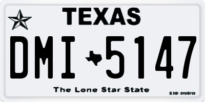 TX license plate DMI5147