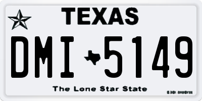 TX license plate DMI5149