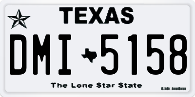 TX license plate DMI5158