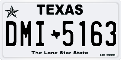 TX license plate DMI5163