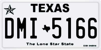 TX license plate DMI5166