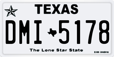 TX license plate DMI5178