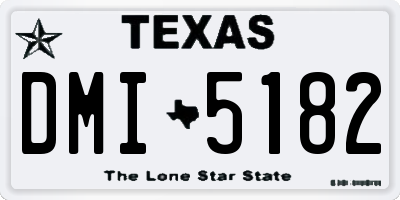 TX license plate DMI5182