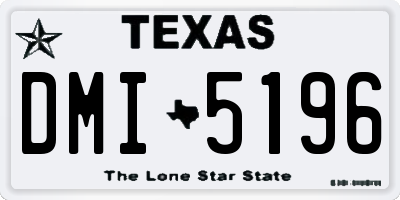 TX license plate DMI5196