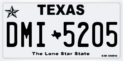 TX license plate DMI5205