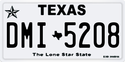 TX license plate DMI5208
